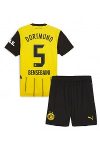 Fotbalové Dres Borussia Dortmund Ramy Bensebaini #5 Dětské Domácí Oblečení 2024-25 Krátký Rukáv (+ trenýrky)